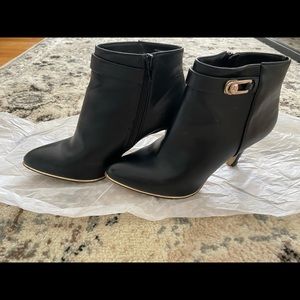 Black mid length heels